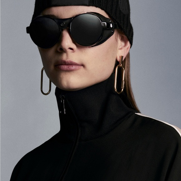 Moncler Envers Satin Black High Neck Zip Longsleeve Dress Italian Size 38 EU - Picture 4 of 13